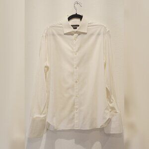RARE NWOT John Varvatos SLIM FIT Luxury Men Shirt White 15.5 | 33 French Cuff